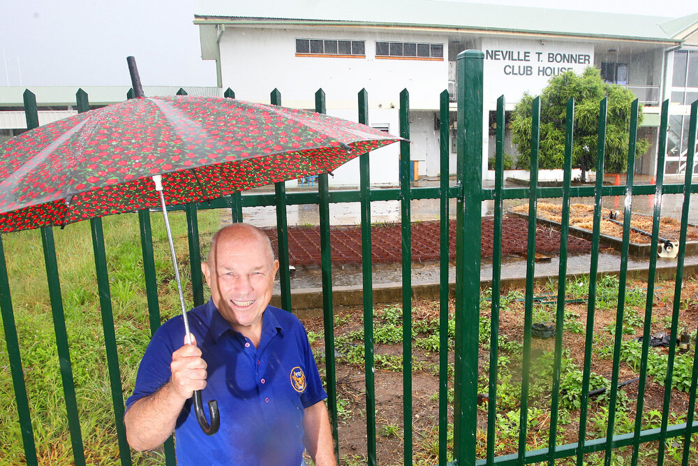 Noel Kunde in front of the Nevill Bonner Sporting Complex soon-to-be revamped. 