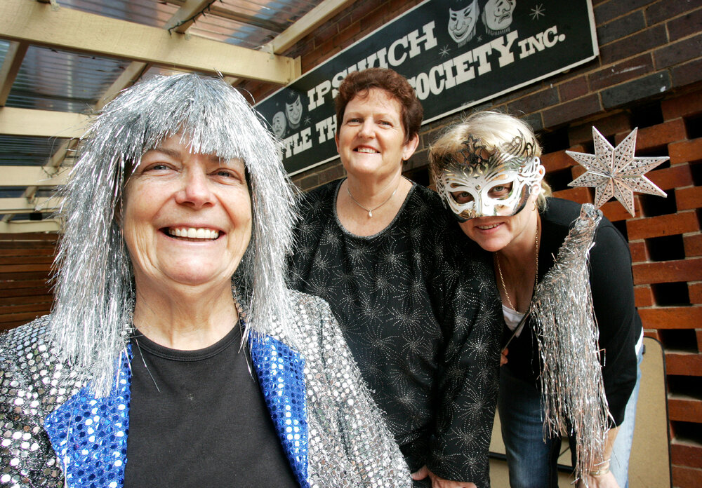 Day Time theatre troupe Jan Paterson, Jane Sheppard and Kay McAllan at Ipswich Little Theatre.