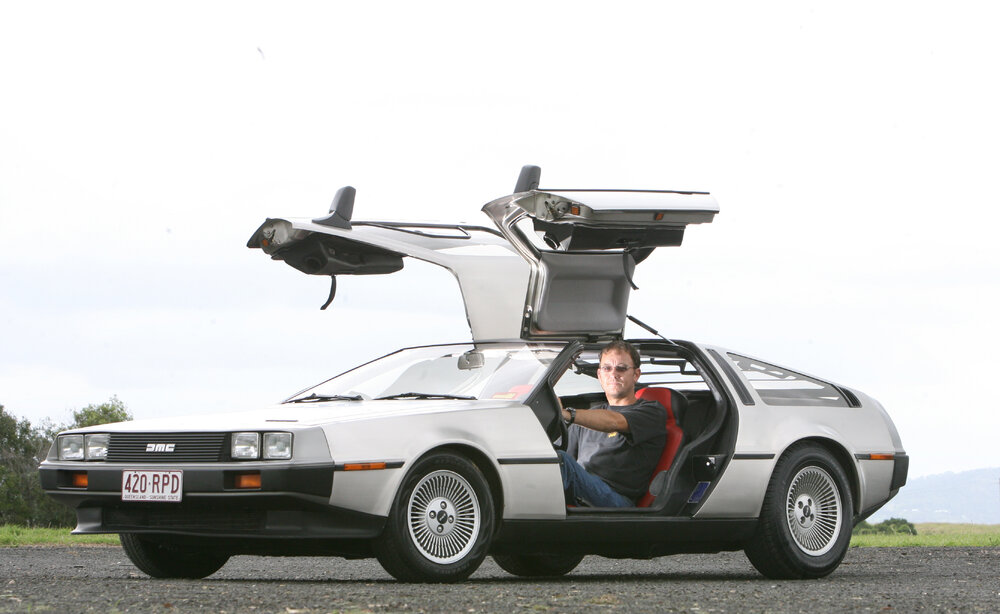 Michael Smith with his 1981 DeLorean, Ipswich, December 2015