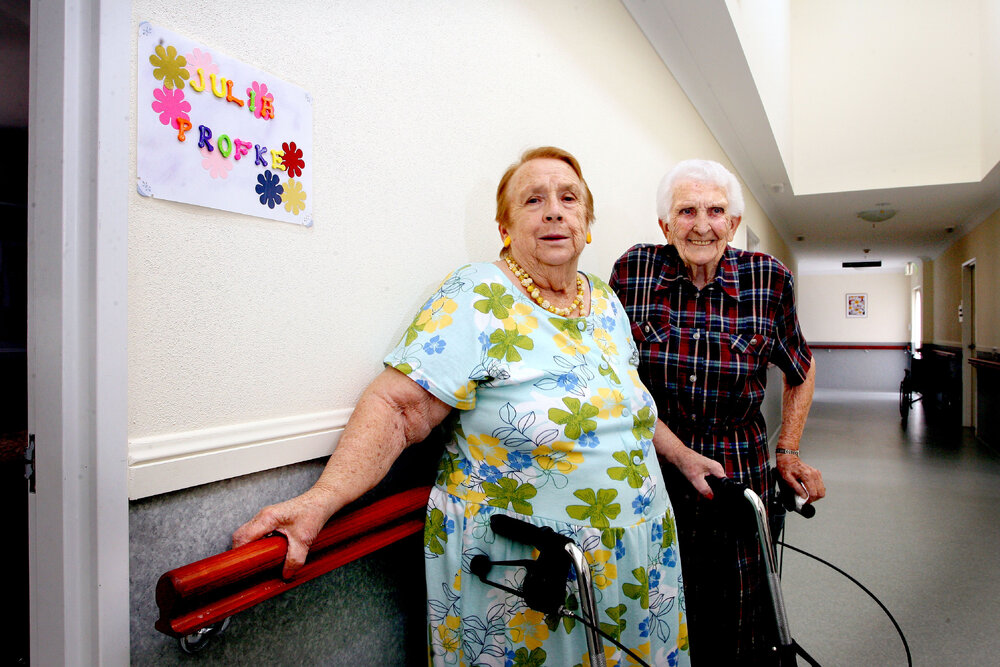 Julia Profke and Anne Neilsen, former members of the Sunshine League, Ipswich, February 2007