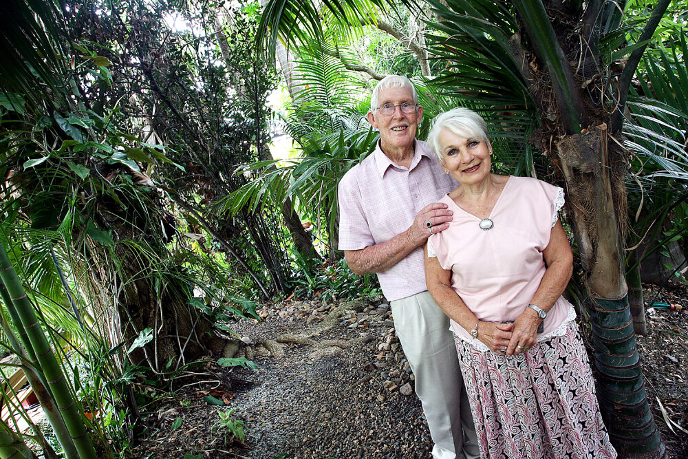 Backyard garden of Tom and Mavis Wakefield, Ipswich, March 2007