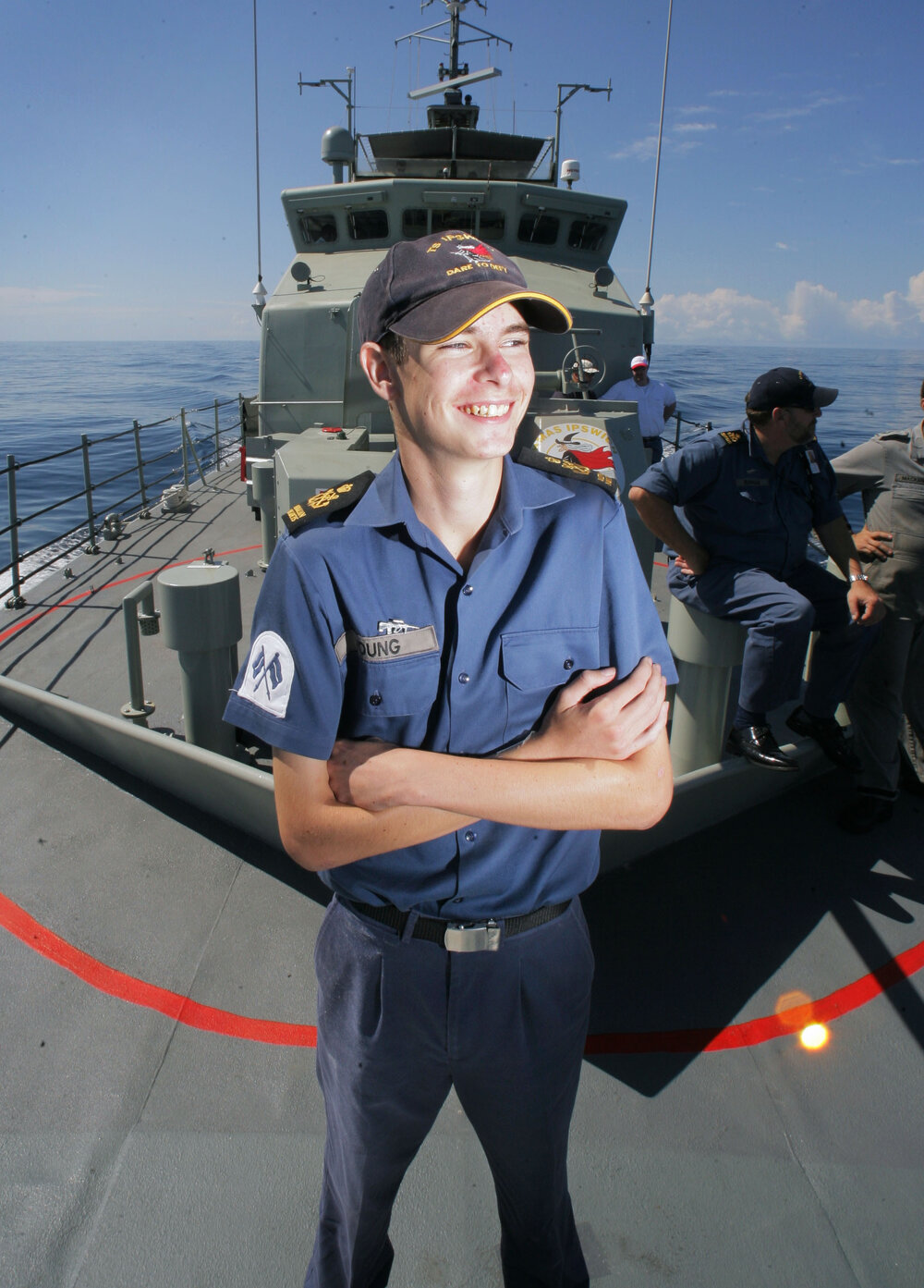 Navy Cadet Robert Young on HMAS Ipswich during its last journey before being decommissioned, Moolooaba, Queensland, April 2007