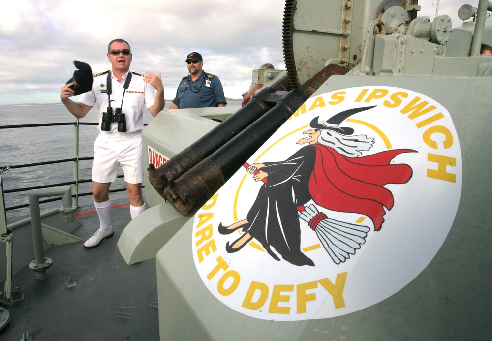 Lt Commander Darren Grogan, on HMAS Ipswich on its last journey before being decommissioned, Moolooaba, Queensland, April 2007