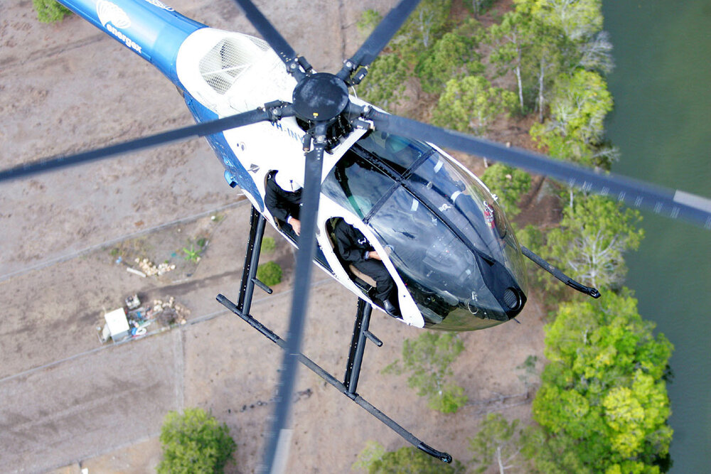 Hughes 500 flight over the City of Ipswich, May 2007