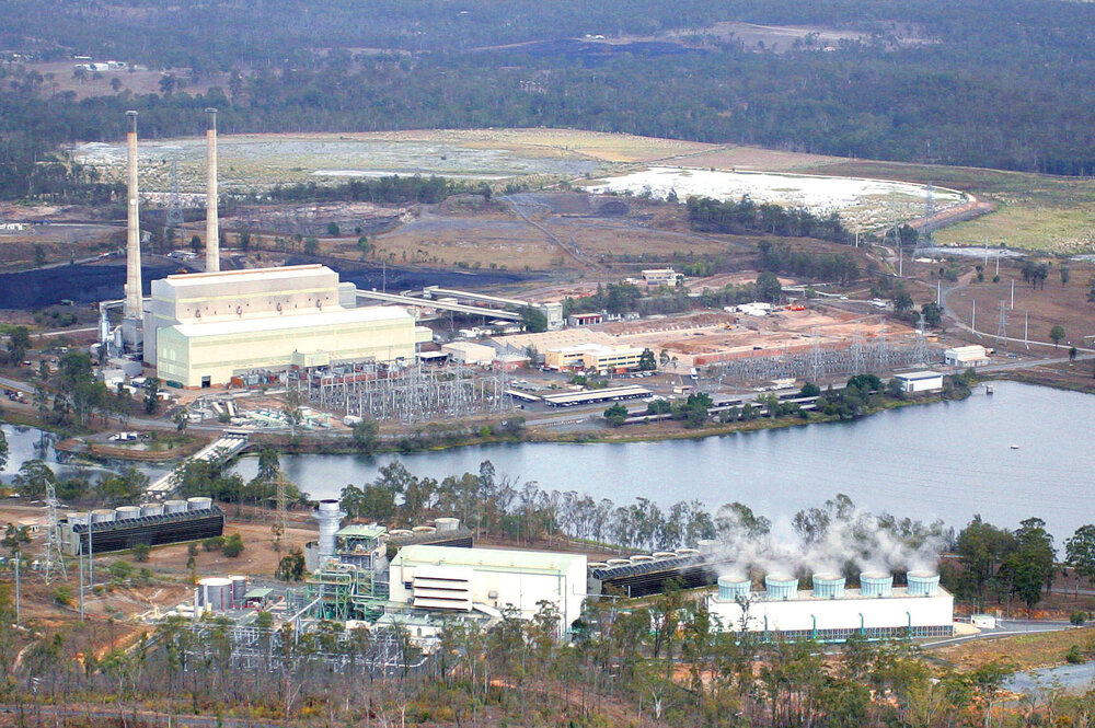 Aerial view of Swanbank Power Station, Swanbank, Ipswich, May 2007