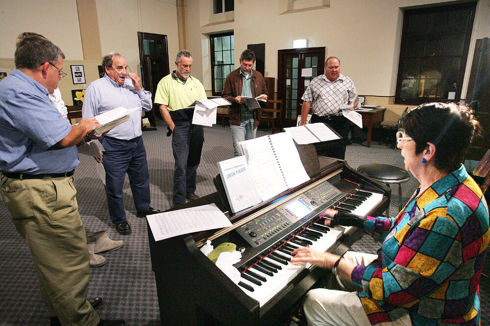 Ipswich Musical Theatre Company rehearsals for their production of South Pacific, Old Ipswich Courthouse, Ipswich, August 2007