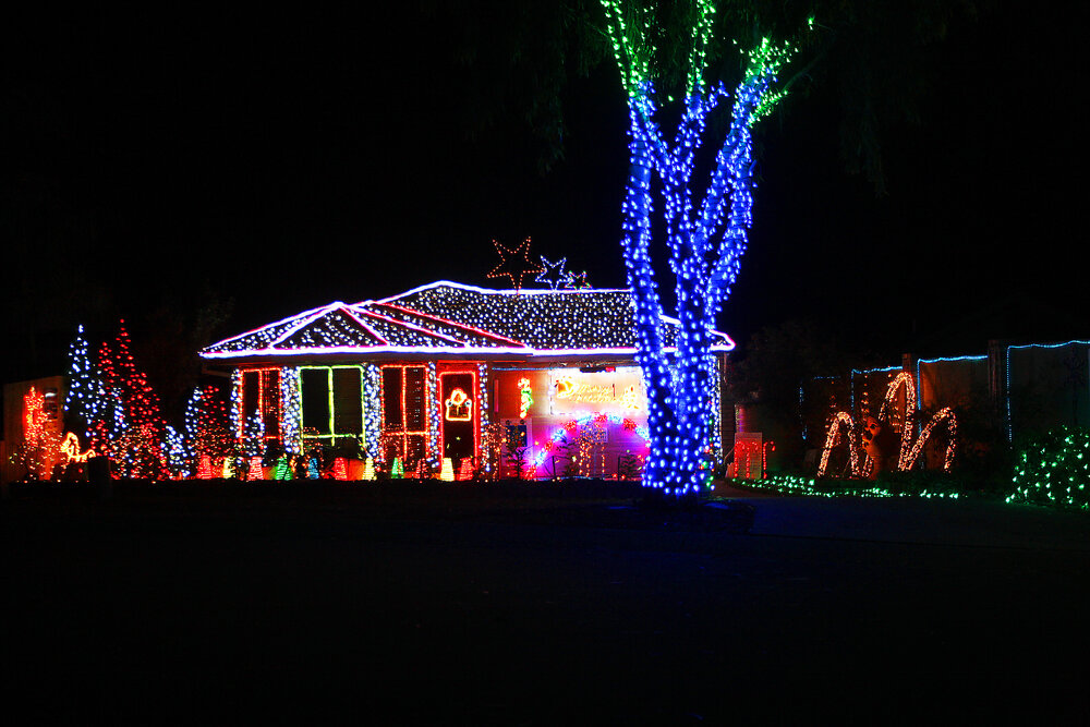 QT Christmas Lights Competition, Best Residential Winner, Arborwood Avenue, no. 4, Springfield, Ipswich, December 2009 