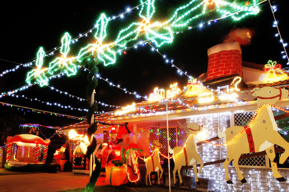 Best Neighbourhood QT Christmas Lights Competition winners from Newstead Court, no. 9, Redbank Plains, Ipswich, December 2009