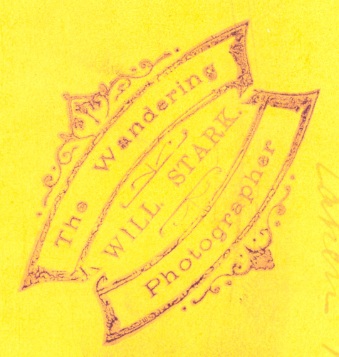 Trademark of Will Stark, Wandering Photographer, 1890