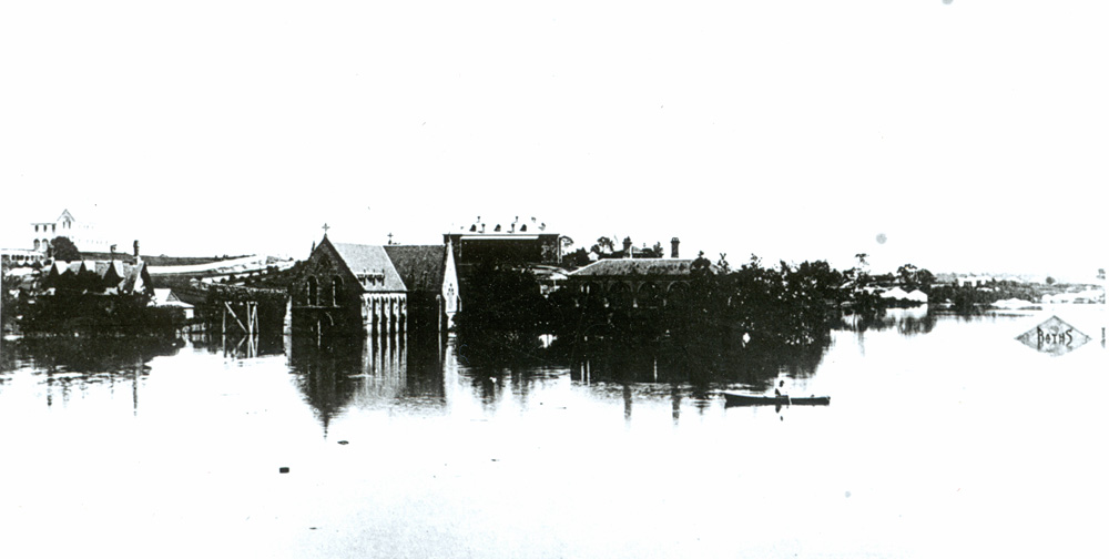 Bremer River, in flood, Ipswich, 1893