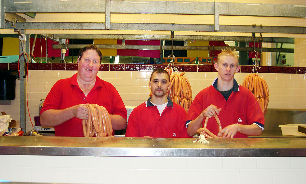 Staff at The Chop Shop at Forest Lake Village, Ipswich, June 2004