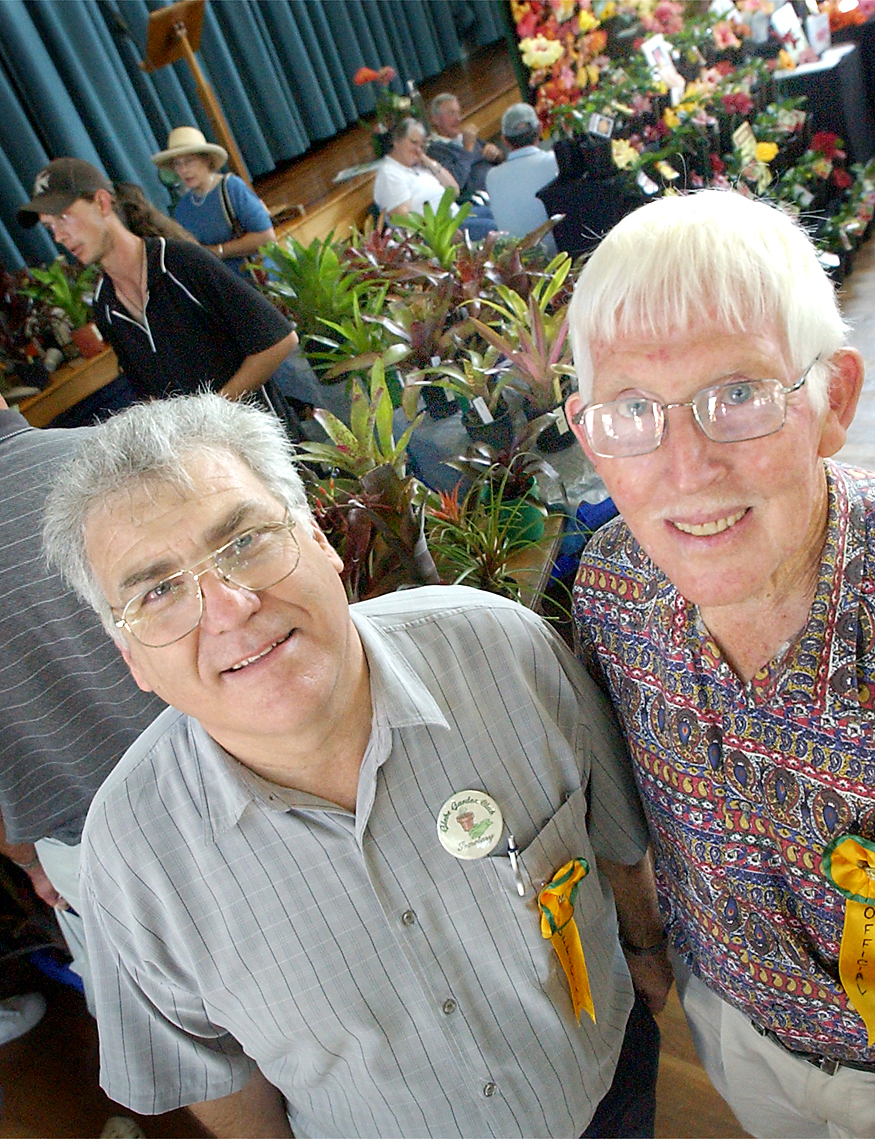 David Murphy and Tom Wakefield at the Glebe Rd Home Gardener's Expo, Ipswich, August 2004 