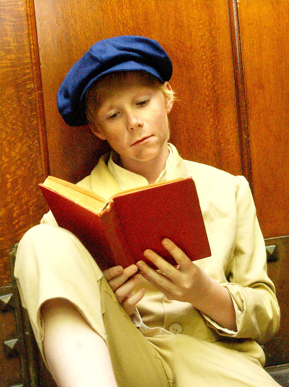 Simon Drew, aged 12, as "Oliver" in the Oliver Musical, Ipswich, August 2004 