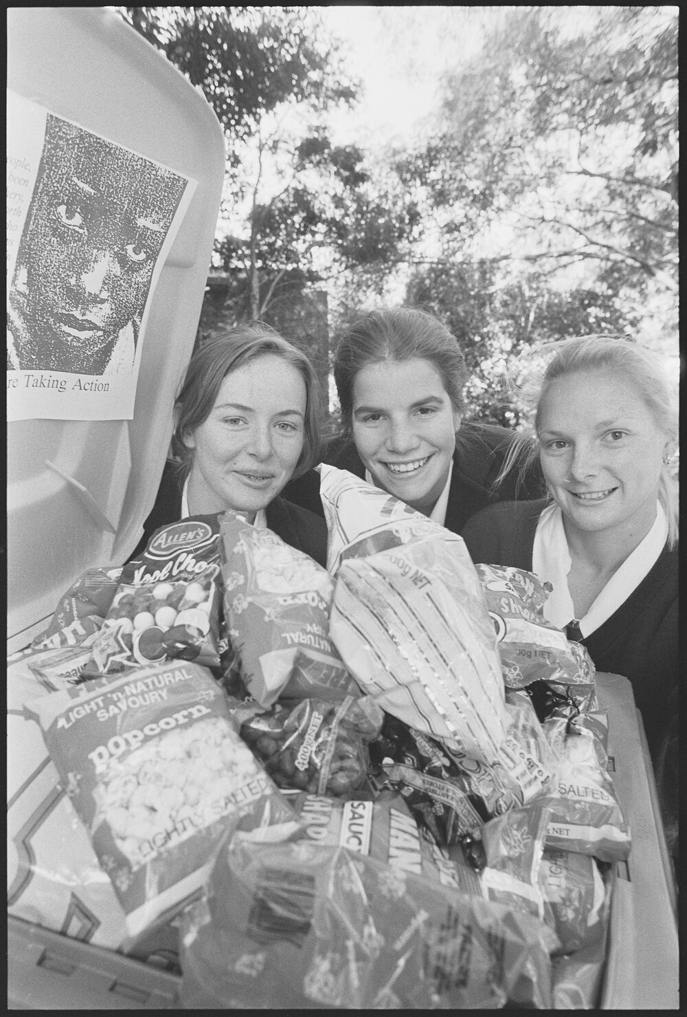 Thought to be St Mary's College students preparing to take part in the 40 Hour Famine, Ipswich, 2nd August 1994
