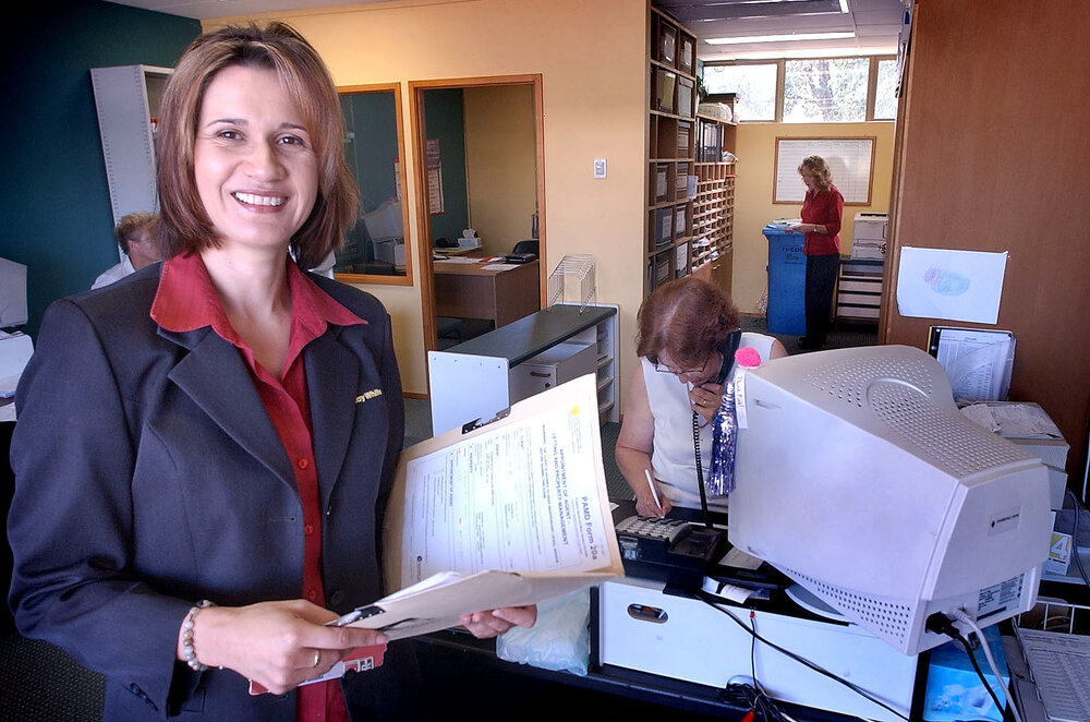 Marlene Long at Ray White, Goodna, January 2005 