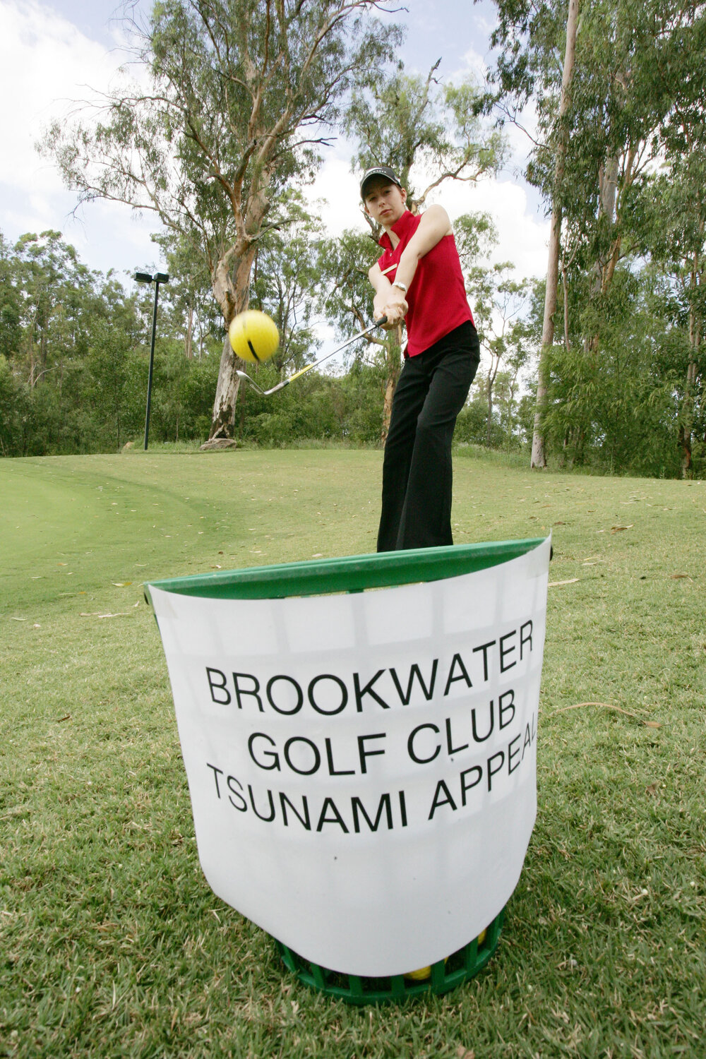 Sandra Gilbert at Brookwater Golf Club, Ipswich, January 2005 