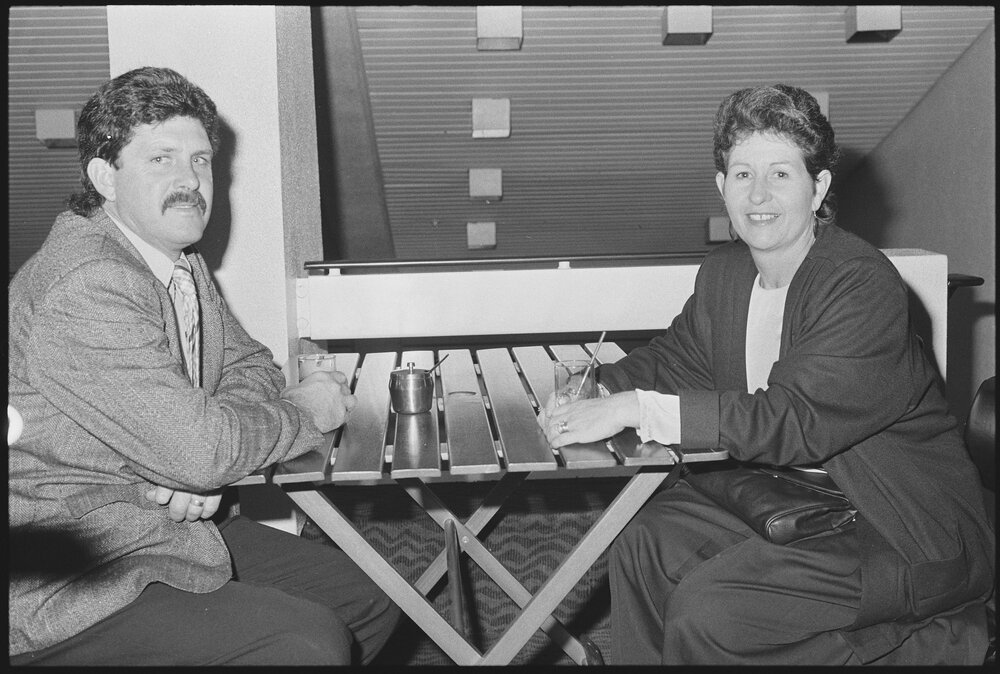 Unidentified couple at the Ipswich Civic Centre, Ipswich, August 1994