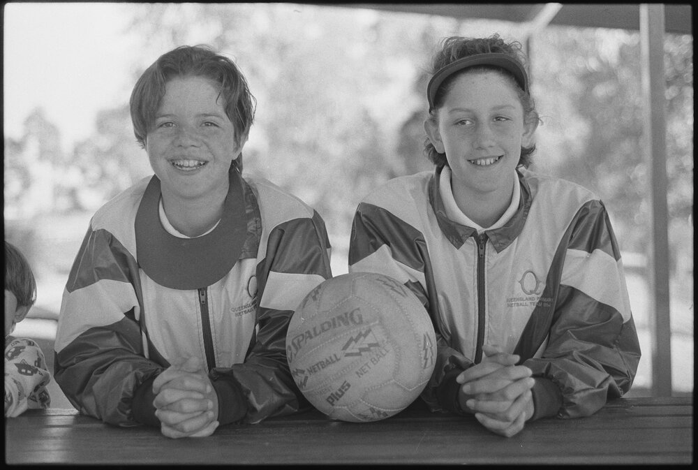 Unidentified members of the Queensland Primary Netball Team, location unknown, 4th August 1994
