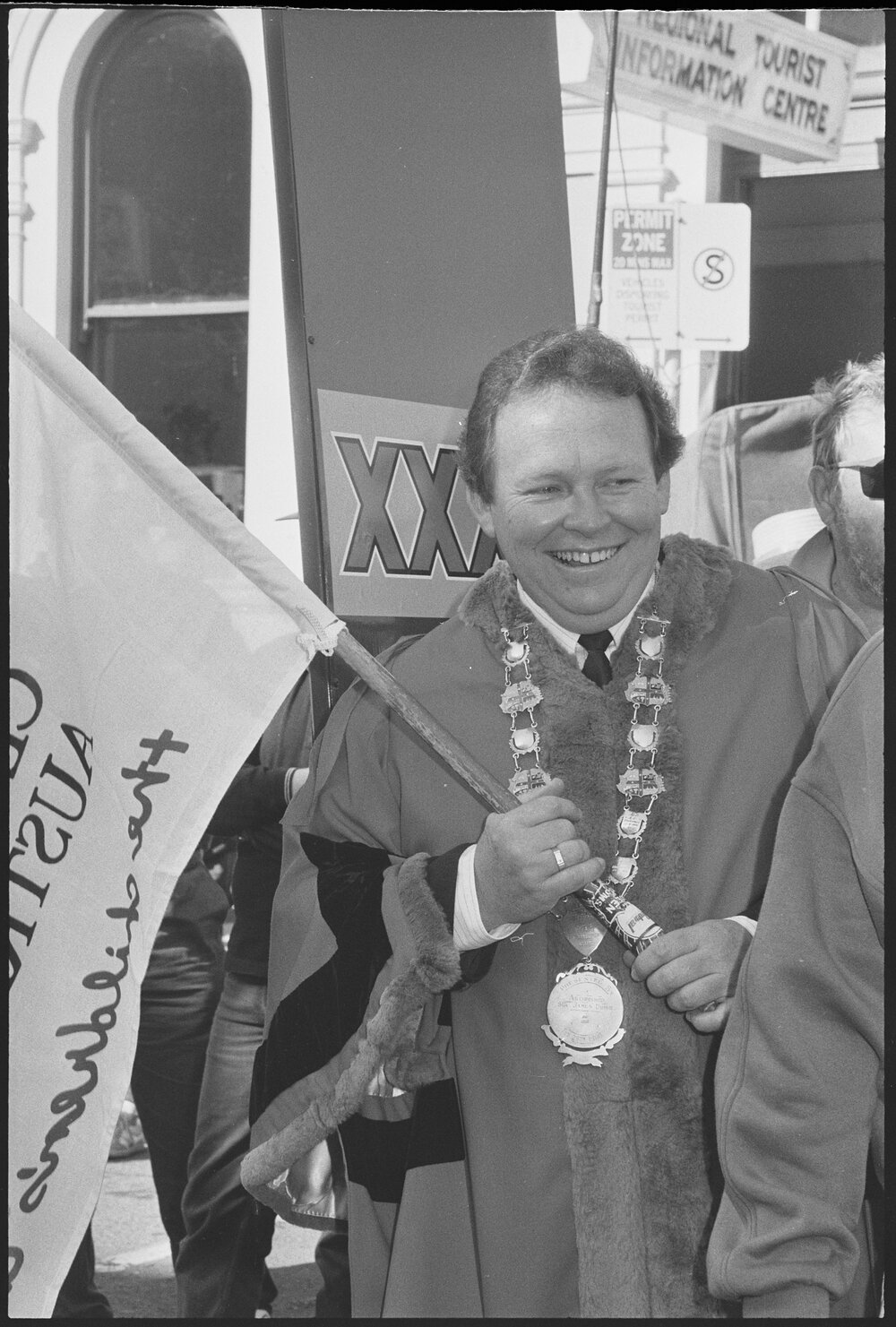 Mayor David Underwood at the Variety Bash event, Brisbane Street, Ipswich, 5th August 1994