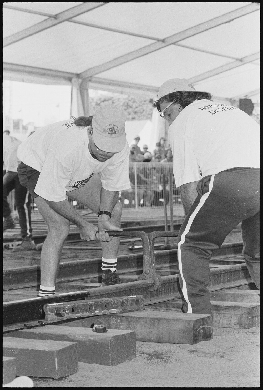 The Brisbane District team compete in the Silver Spike competition at the Ekka, Brisbane Showgrounds, Brisbane, 20th August 1994