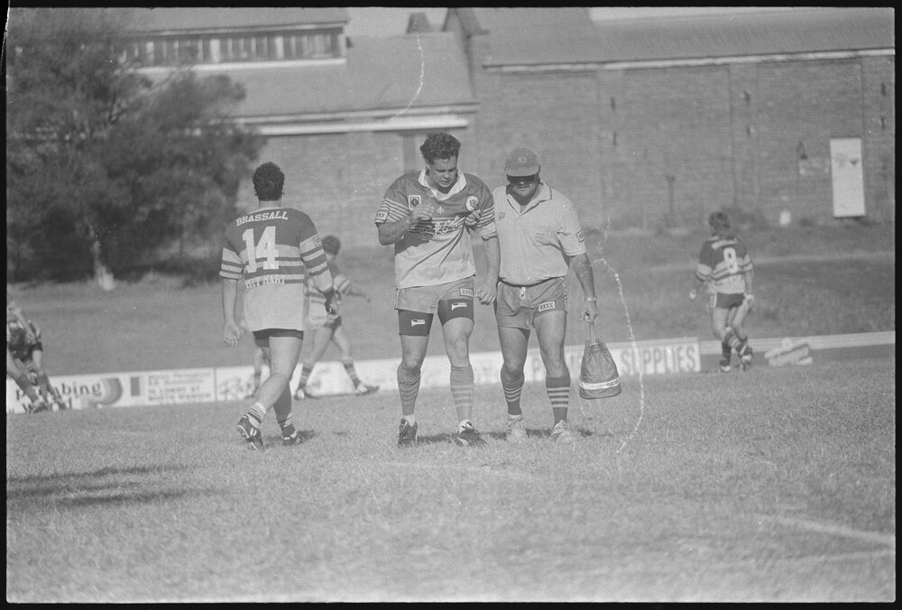 Norths vs. West End, Rugby League game at North Ipswich Reserve, 21st August 1994
