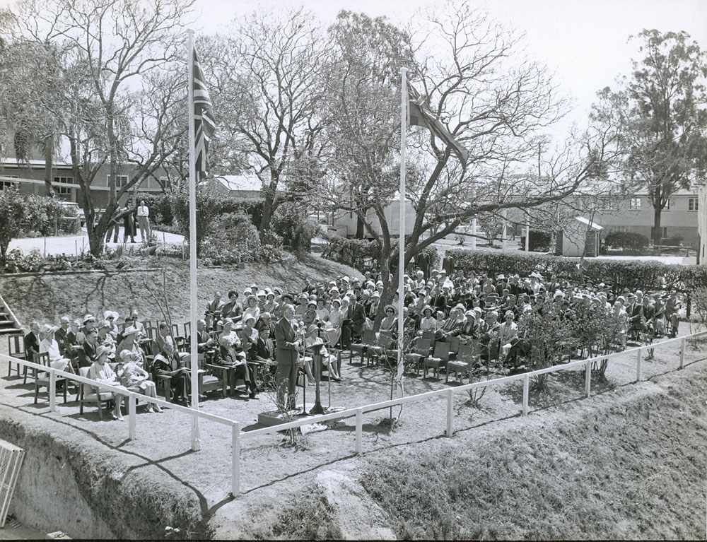 Governor Sir Henry Abel Smith opening the new classroom block at Ipswich Grammar School, Ipswich, 1962