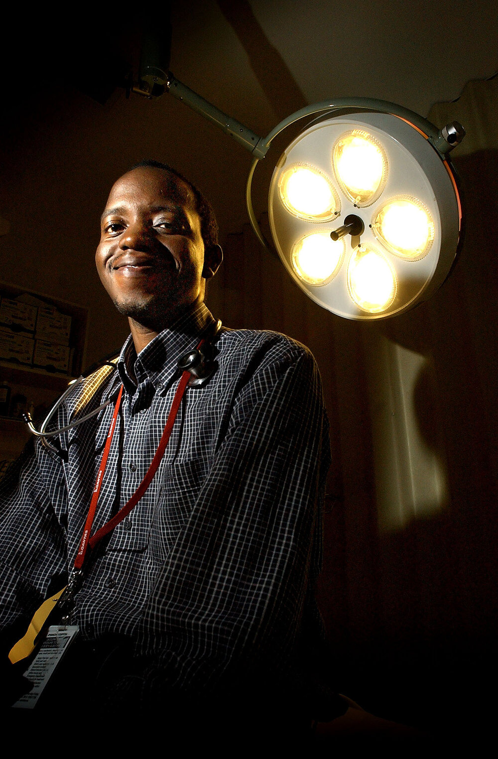 Dr Howard Mutsando all the way from Kwe Kwe in Zimbabwe, is looking forward to his new position in the Accident and Emergency section at Ipswich Hospital, Ipswich, 14th January 2005 