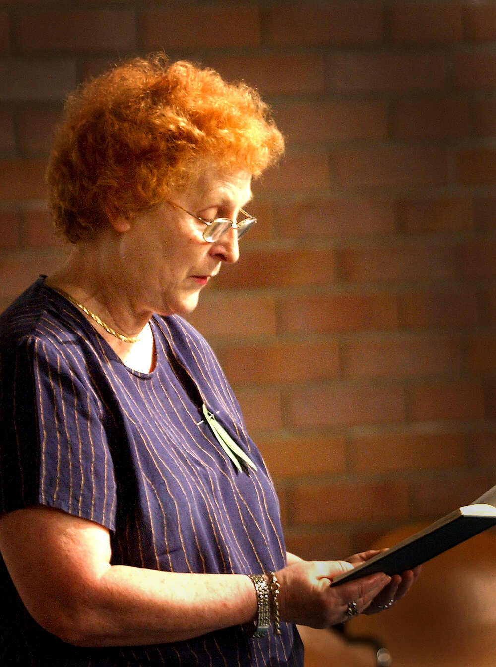 Nancy Millway offers a prayer for the victims of the Tsunami on Australia's day of mourning, Ipswich, 16th January 2005 