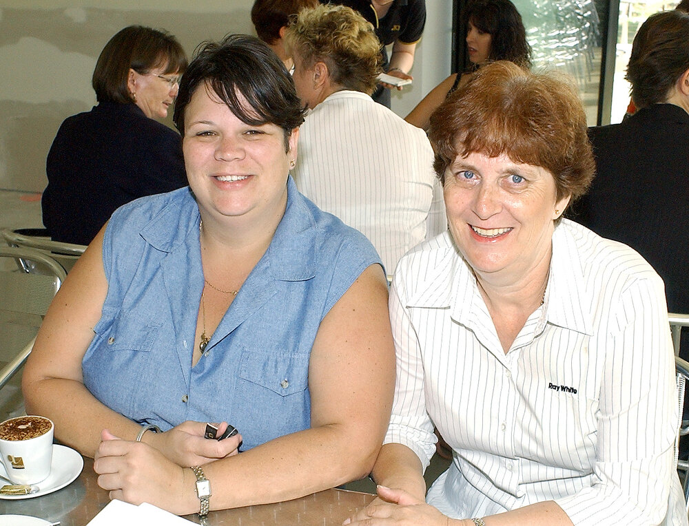 Jacqui Moore and Penny Butler at the women's business breakfast, Ipswich, 19th January 2005 