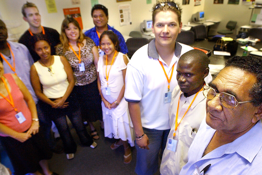 Harry Vukovic, Moga Kenyi, Noel Summers and other organisers of the Harmony Day Festival, Ipswich, 22nd January 2005