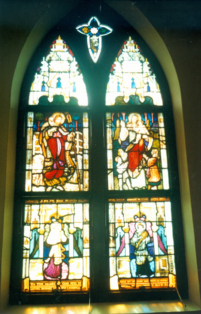 Stained glass window in Saint Francis Xavier Catholic Church, 6 church Street, Goodna, Ipswich, 1991