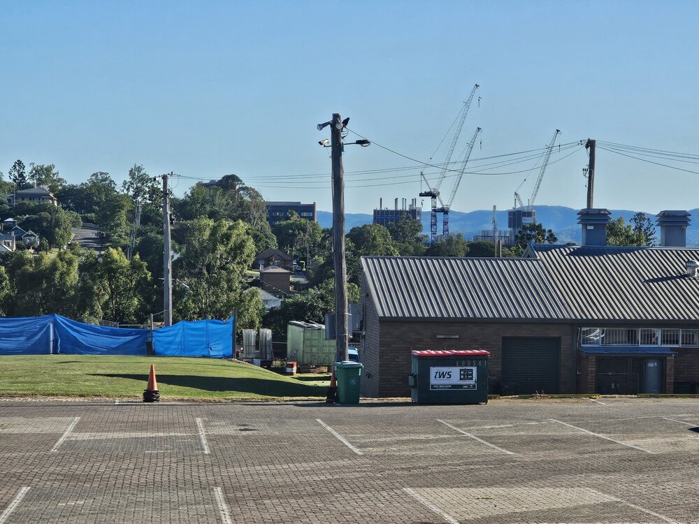 Looking towards Denmark Hill from the Ipswich Showgrounds, 2026