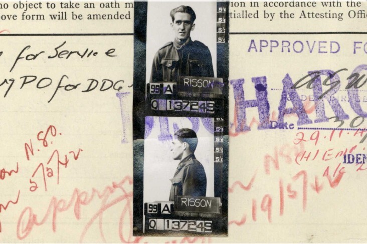 Horace Risson at his enlistment in 1942