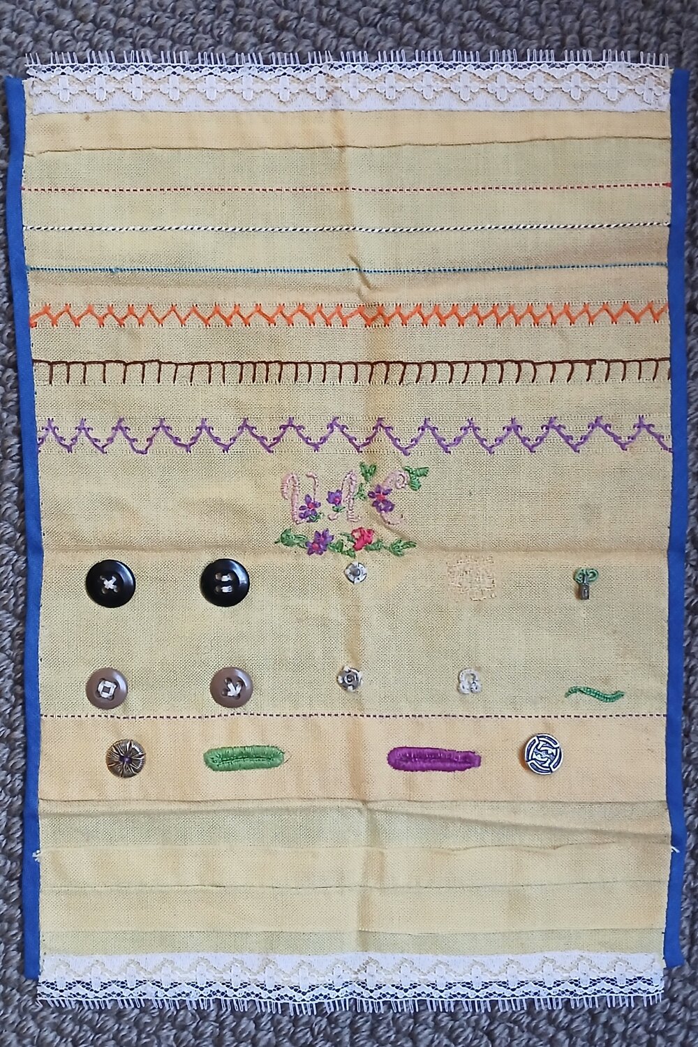 Sampler by Vicki Colless in 1971