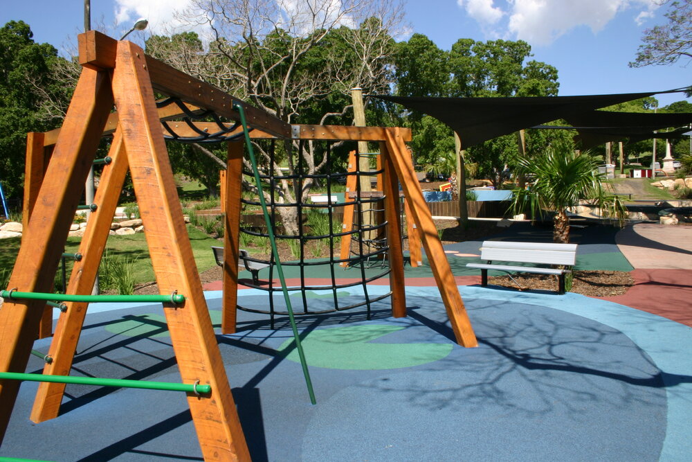 Playground equipment at Queens Park, Ipswich, December 2005