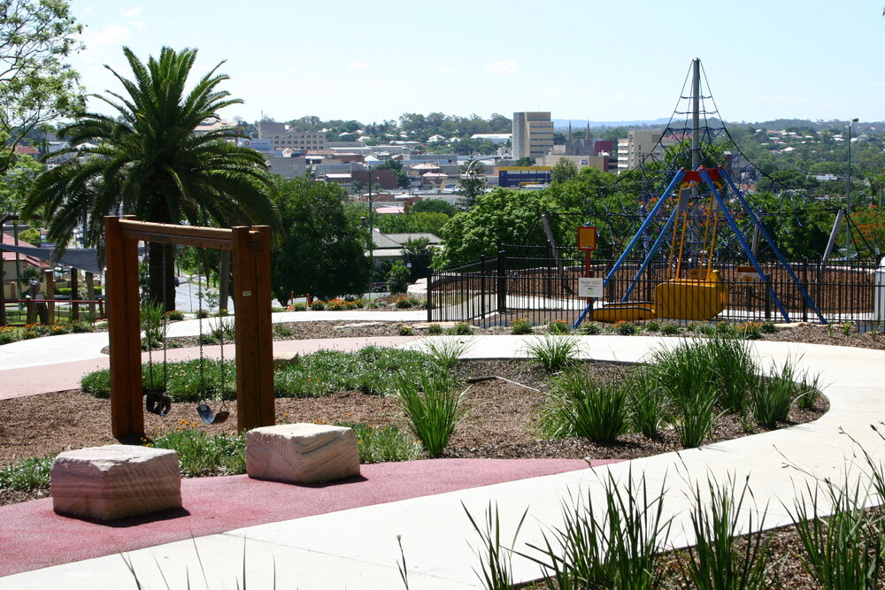 Playground equipment at Queens Park, Ipswich, December 2005