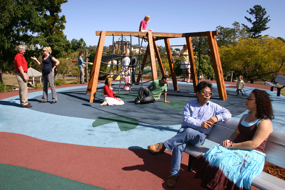 Playground equipment at Queens Park, Ipswich, August 2006