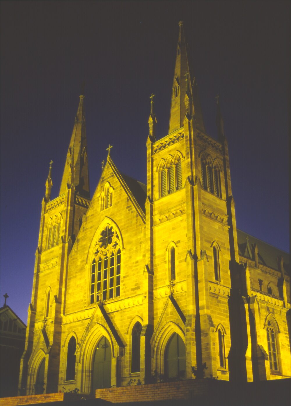 St Mary's Catholic Church, at night, Woodend, Ipswich, 2005