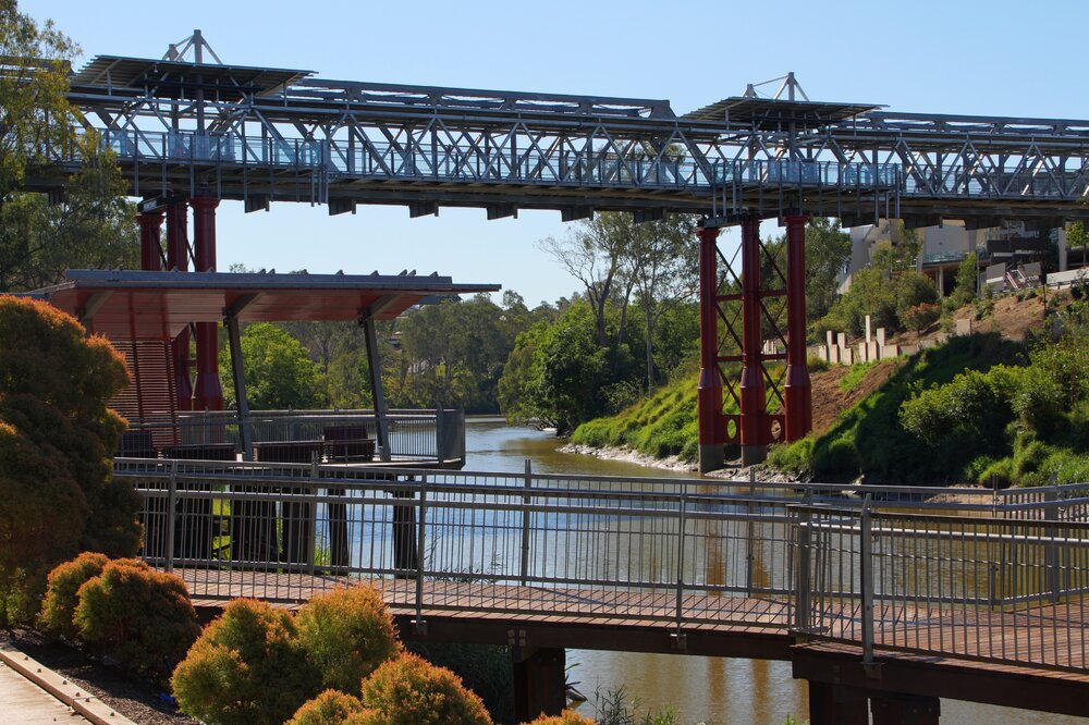 Bradfield Bridge, from Riverheart Parklands, Ipswich, October 2012