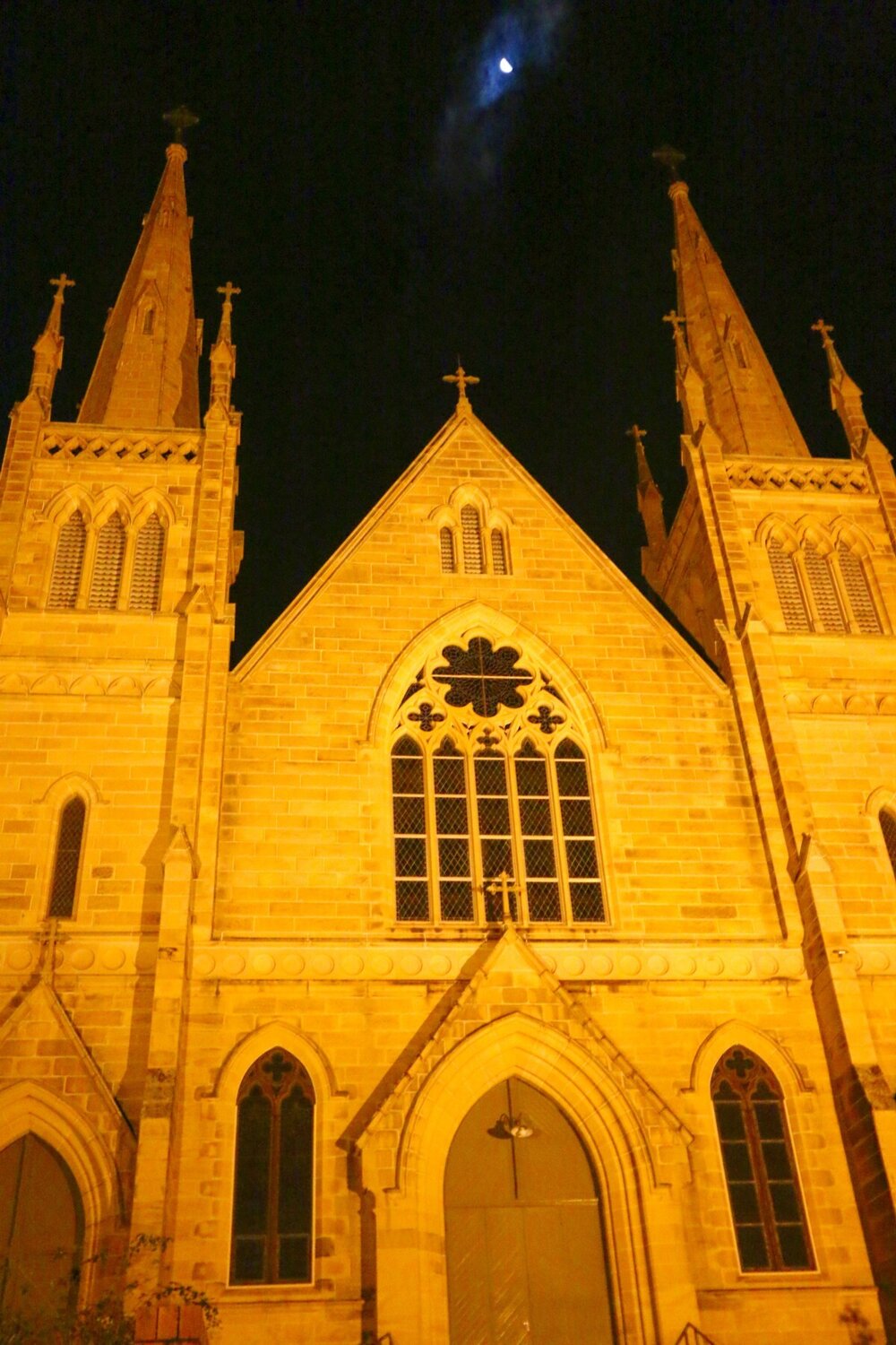 St Mary's at night, Woodened, Ipswich, June 2014