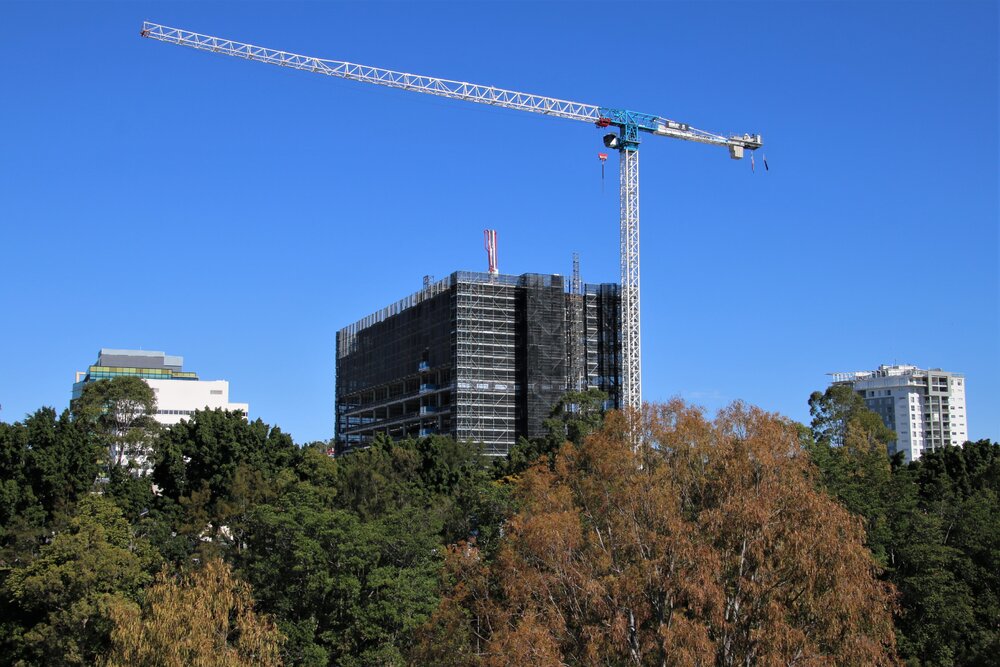 Construction of 1 Nicholas Street, Ipswich, July 2020