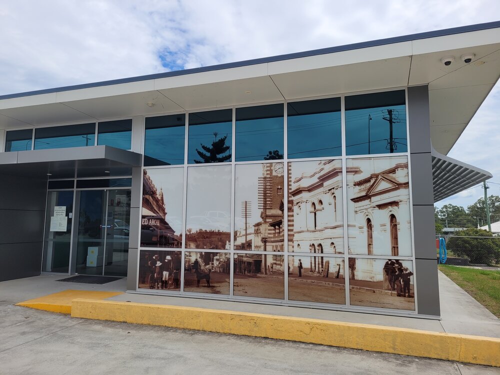 G. James Glass showroom, Riverview, Ipswich, February 2022 