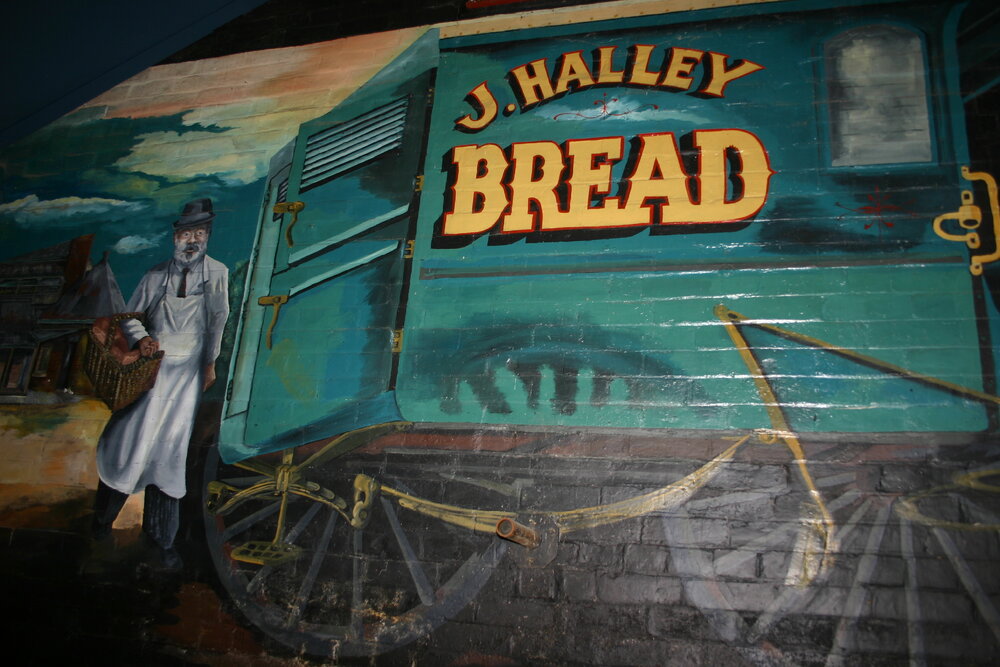 Mural for Halley's Bakery at the Bakehouse Steakhouse, Woodend, Ipswich, c.2005 