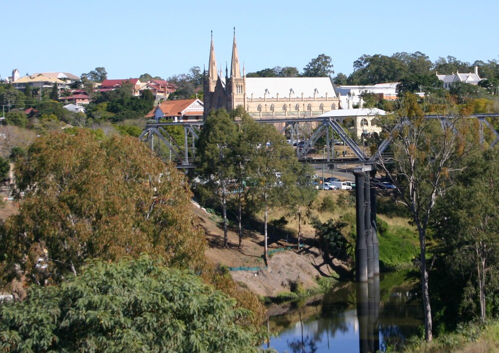St Mary's, taken from the David Trumpy Bridge, Ipswich, 2006