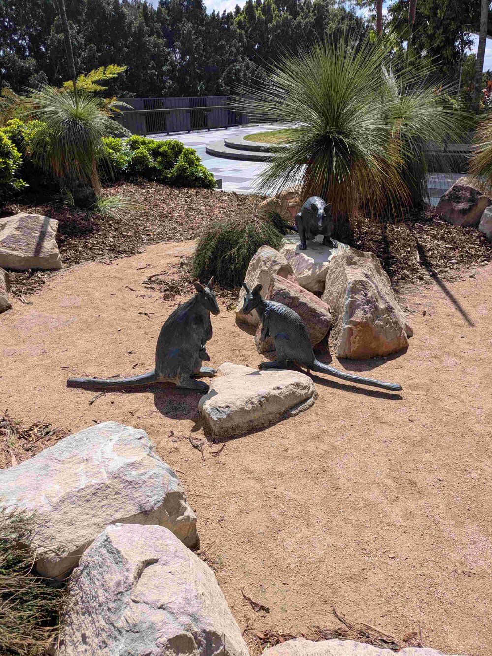 Cultural Garden, by Kim Ah Sam and Kyra Mancktelow, Tulmur Place, Ipswich, installed 2020