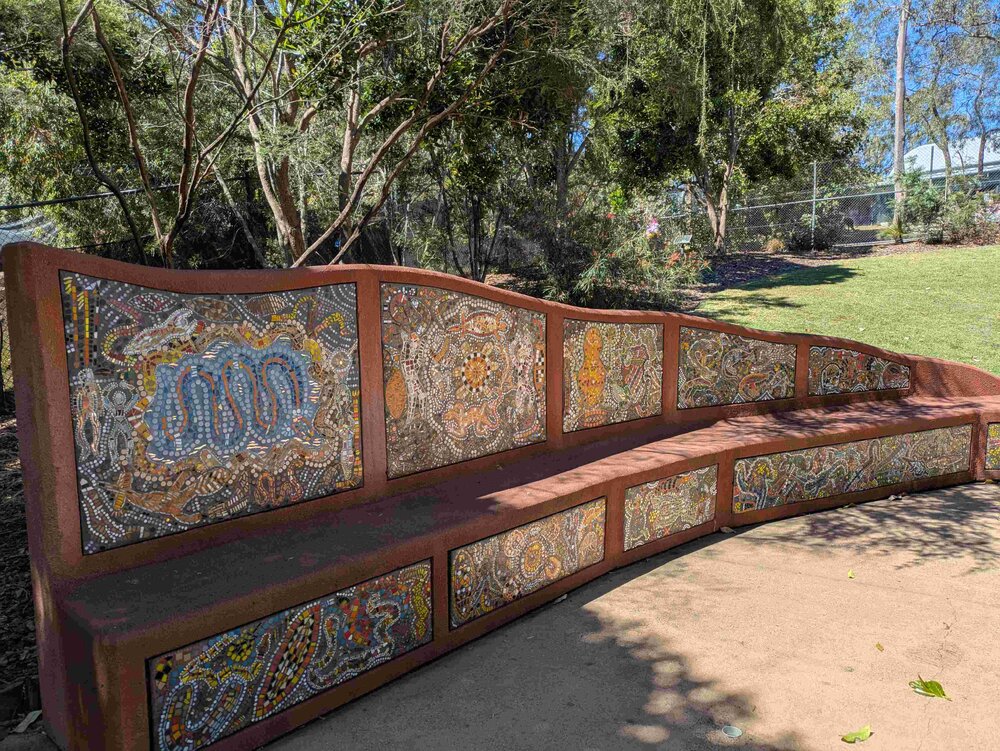 Numbellie Seat, by Sandy Robertson, Phillip Gardner, and Shannon Ruska, Ipswich Nature Centre, Queens Park, Ipswich, n.d.
