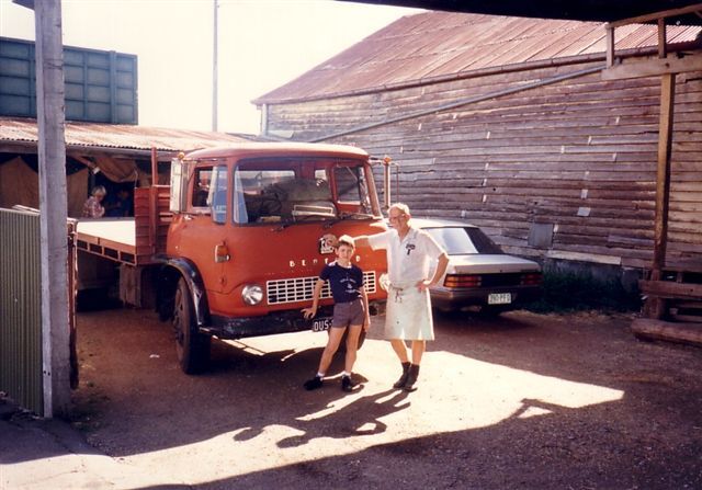 Don Risson and his eldest grandson, 1986