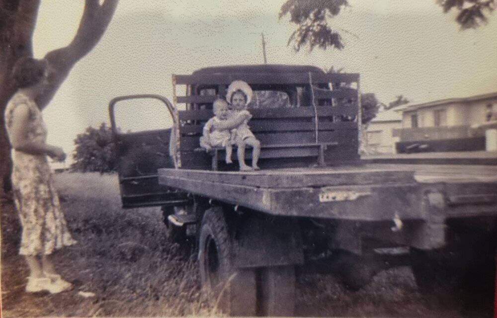 Risson family with their truck