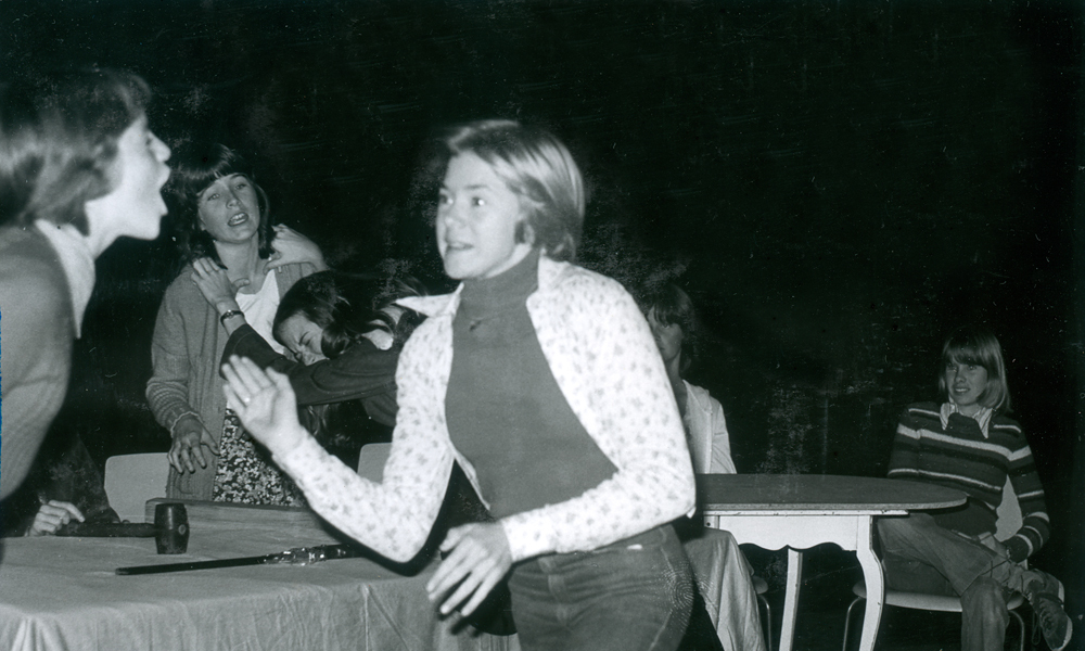 Scene from a production by the Ipswich Little Theatre's Young Theatricals, 1979