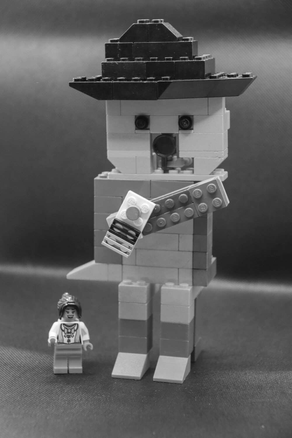Brickswich version of Paddington Bear event at a bookstore, Ipswich, December 1977